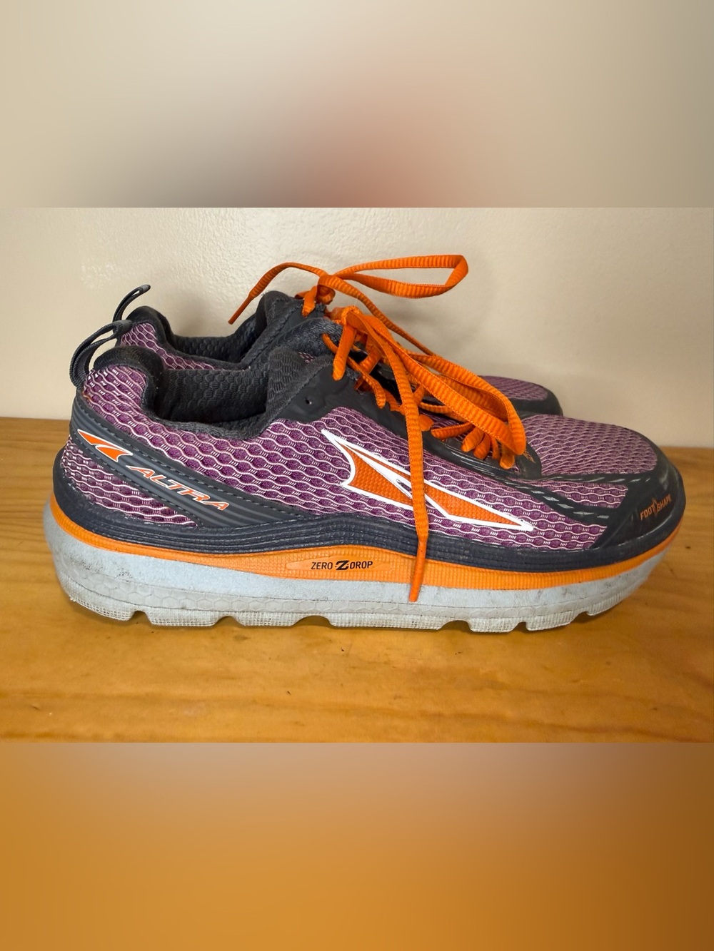 Altra Paradigm 3 Shoes Womens Size 7 Purple Orange Zero Drop Running Guide Rail